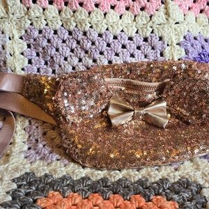 Loungefly Sequin Gold and Pink Bag